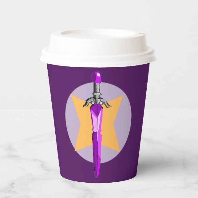 Vasos De Papel  Purple Sword Birthday Paper cup (Anverso)