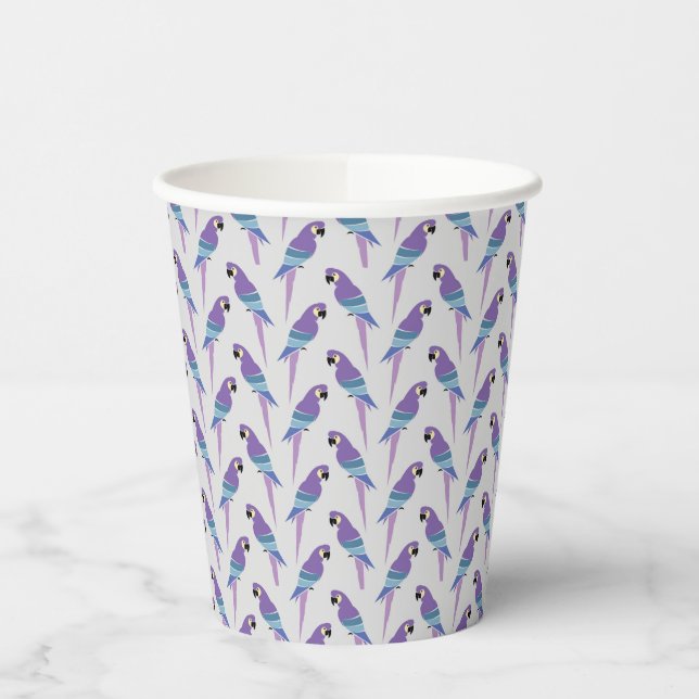 Vasos De Papel Púrpura de loros (Izquierda)