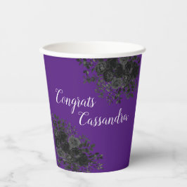 Vasos De Papel Púrpura del partido de graduación gótica oscuro Ro