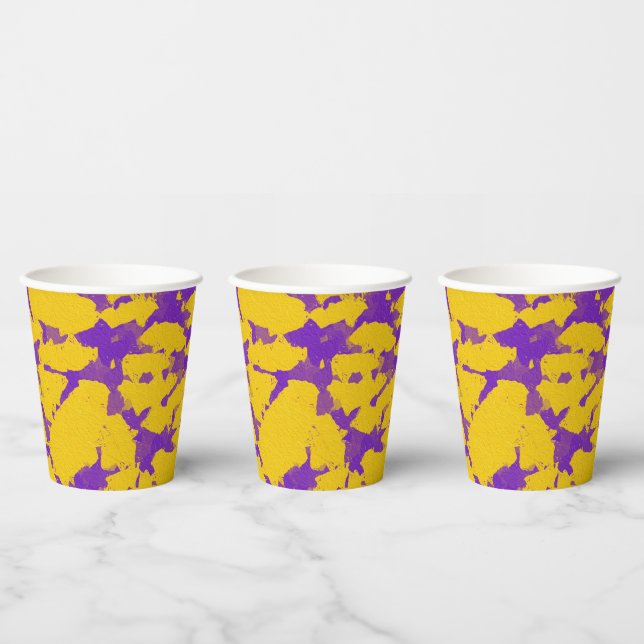 Vasos De Papel Púrpura y tinte amarillo (Multi)