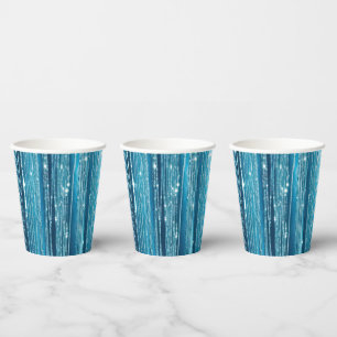 Vasos De Papel Purpurina Turquoise Aqua Glam