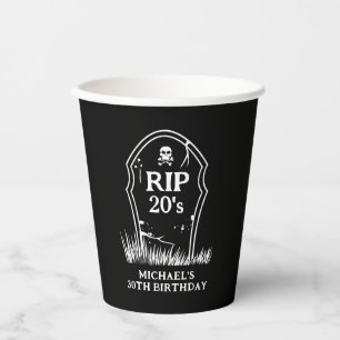 Vasos De Papel QEPD mi Fiesta de cumpleaños número 30 de 20 años