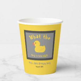 Vasos De Papel Qué divertido amarillo el cumpleaños del pato