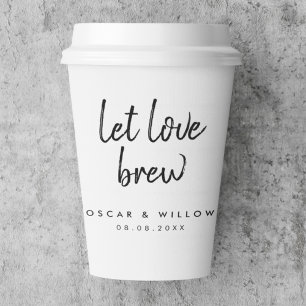 Vasos De Papel Que el amor se produzca Boda Mínimo de Tea Coffe