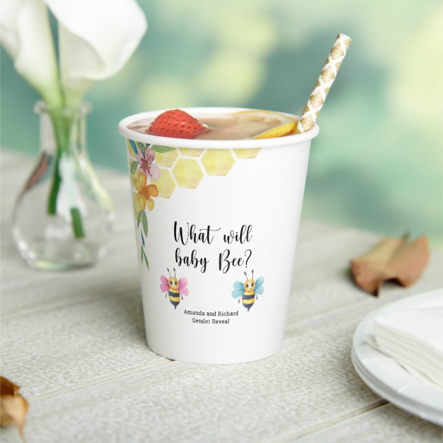 Vasos De Papel Qué será el bebé (in situ)