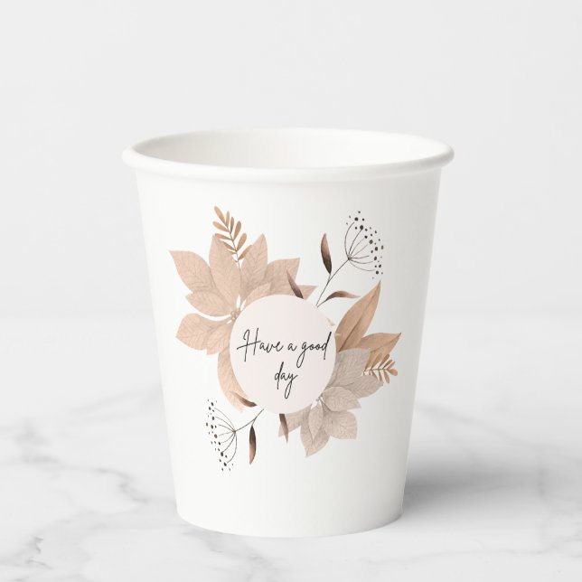 Vasos De Papel Que tengas un buen día (Anverso)