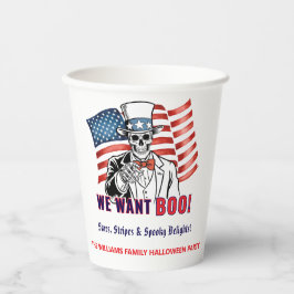 Vasos De Papel Queremos un Boo Patriótico Fiesta de Disfraces de