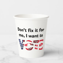 Vasos De Papel Quiero votar