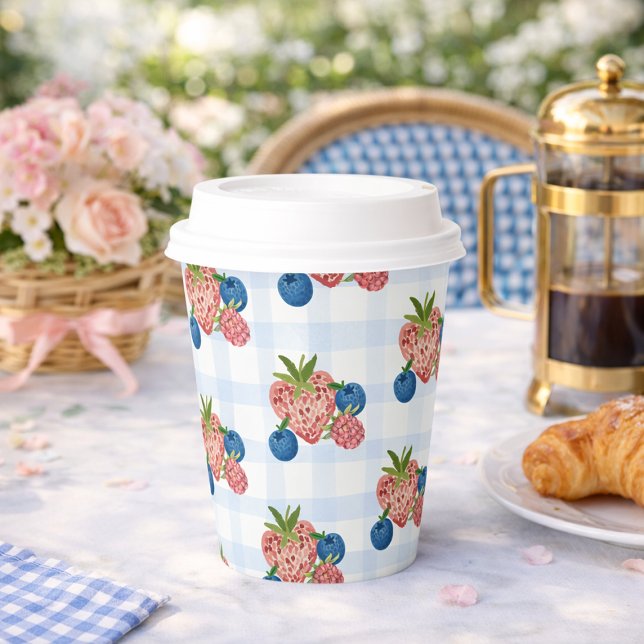 Vasos De Papel Quirky Hand Drawn Berry Sweet Baby Shower (Quirky Hand Drawn Berry Sweet Baby Shower Paper Cups)