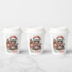 Vasos De Papel Racco navideño festivo