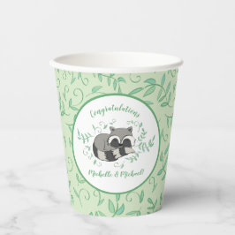 Vasos De Papel Raccoon Baby Shower Woodland Animals