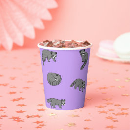 Vasos De Papel Raccoons