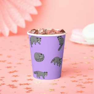 Vasos De Papel Raccoons