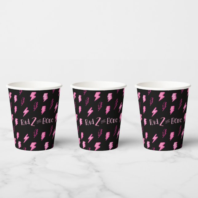 Vasos De Papel Rad DOS the Bone, Chicas rayo rosa (Multi)
