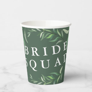 Vasos De Papel Rama de eucalipto botánico frondoso moderno