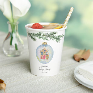 Vasos De Papel Rama de invierno con ducha de juguete
