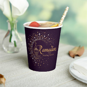 Vasos de papel RAMADAN KAREEM DECORACIÓN RAMADAN M