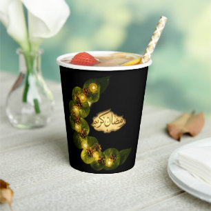 Vasos de papel RAMADAN KAREEM DECORACIÓN RAMADAN M