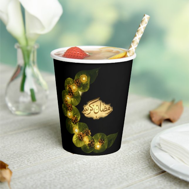 Vasos de papel RAMADAN KAREEM DECORACIÓN RAMADAN M (in situ)