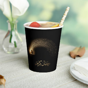 Vasos de papel RAMADAN KAREEM DECORACIÓN RAMADAN M