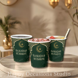 Vasos de papel Ramadan Kareem Ramadan Mubarak