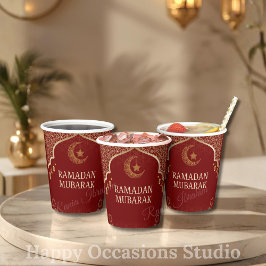 Vasos de papel Ramadan Kareem Ramadan Mubarak