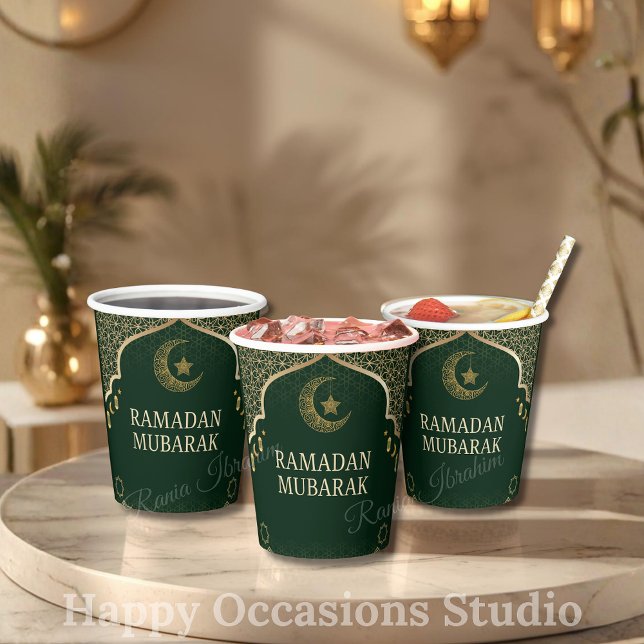 Vasos De Papel Ramadan Kareem Ramadan Mubarak Paper Cups (Subido por el creador)