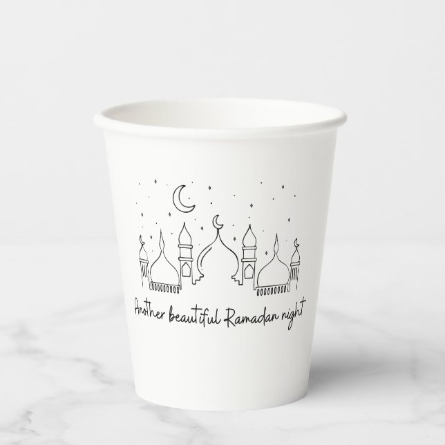 VASOS DE PAPEL RAMADAN RAMADAN KAREEM RAMADAN MUBARAK (Anverso)