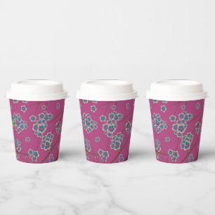 Vasos De Papel Ramas peculiares de 8 oz. Cuadros de papel Boysenb