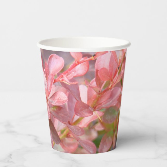 Vasos De Papel Ramas rosadas bonitas (Reverso )
