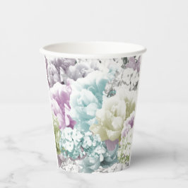 Vasos De Papel Ramo floral pastel mezclado