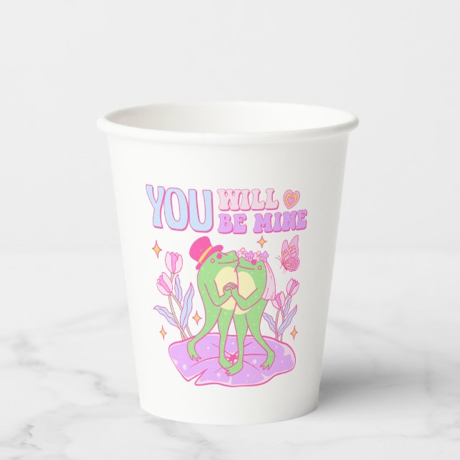 Vasos De Papel Rana Cuta - Serás Mía (Anverso)