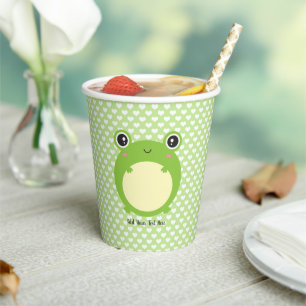 Vasos De Papel Rana Cute Kawaii Personalizada