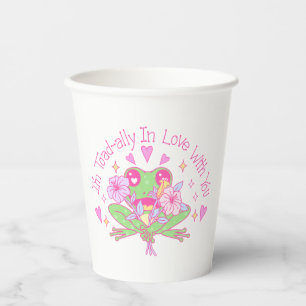 Vasos De Papel Rana linda - Estoy totalmente enamorada de ti