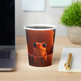 Vasos De Papel Rana naranja