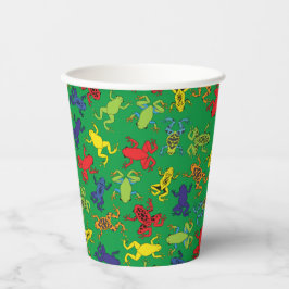 Vasos De Papel Ranas de árbol Niños Cuta de cumpleaños