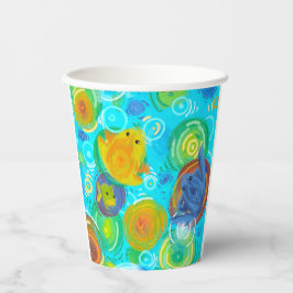 Vasos De Papel Ranas de colores arcoíris taza
