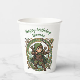 Vasos De Papel Ranger Archer Hunter Anime Chibi Gamer Birthday