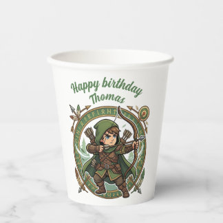 Vasos De Papel Ranger Archer Hunter Anime Chibi Gamer Birthday