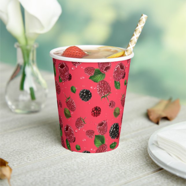 Vasos De Papel Raspberry (in situ)