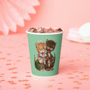 Vasos De Papel Rata masculina marrón de felina dulce pareja de ga