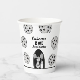 Vasos De Papel Ratoncito de Galleta Dulce Primer Cumpleaños