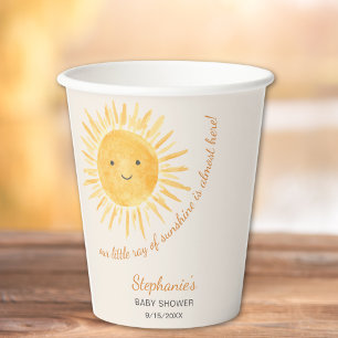 Vasos De Papel Ray Of Sunshine Baby Shower