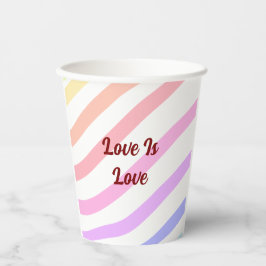 Vasos De Papel Rayas de colores arcoiris colores el amor pastel e