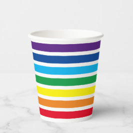 Vasos De Papel Rayas horizontales arcoiris