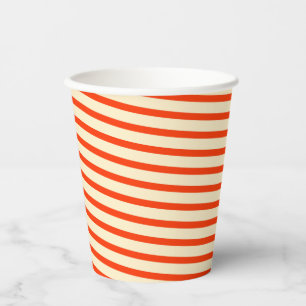 Vasos De Papel Rayas rojas y cremas