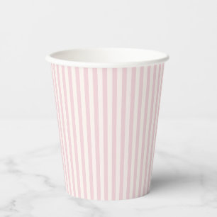 Vasos De Papel Rayas Simples - Suave Rubor