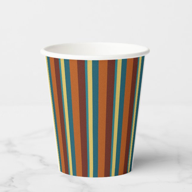 Vasos De Papel Rayas suroeste 13 (Anverso)