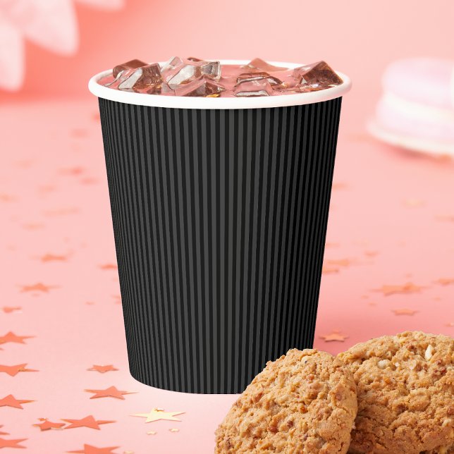 Vasos De Papel Rayas verticales negras y negras ahumadas (Subido por el creador)