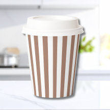 Rayas verticales vintage Mocha Mousse Blanco